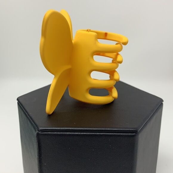 Bright Yellow Butterfly Claw Hair Clip - Picture 3 of 6